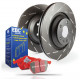 Brzdy EBC Přední sada EBC PD07KF150 - Brzdové kotúče Ultimax Grooved + brzdové dosky Redstuff Ceramic | race-shop.cz