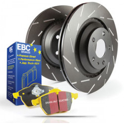 Přední sada EBC PD08KF334 - Brzdové kotúče Ultimax Grooved + brzdové dosky Yellowstuff