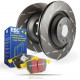 Brzdy EBC Přední sada EBC PD08KF422 - Brzdové kotúče Ultimax Grooved + brzdové dosky Yellowstuff | race-shop.cz