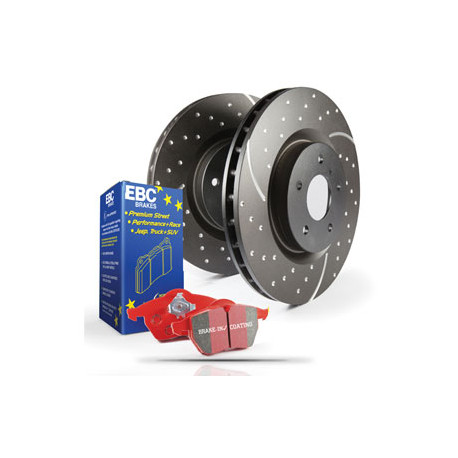 Brzdy EBC Přední sada EBC PD12KF175 - Brzdové kotúče Turbo Grooved + brzdové dosky Redstuff Ceramic | race-shop.cz