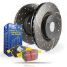 Přední sada EBC PD13KF336 - Brzdové kotúče Turbo Grooved + brzdové dosky Yellowstuff 