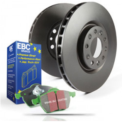 Zadní sada EBC PD01KR154 - Brzdové kotúče Premium OE + brzdové dosky Greenstuff
