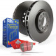 Brzdy EBC Zadní sada EBC PD02KR015 - Brzdové kotúče Premium OE + brzdové dosky Redstuff Ceramic | race-shop.cz