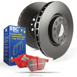 Zadní sada EBC PD02KR101 - Brzdové kotúče Premium OE + brzdové dosky Redstuff Ceramic