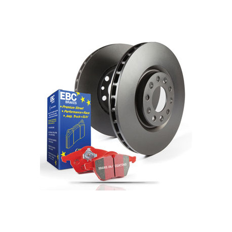 Brzdy EBC Zadní sada EBC PD02KR129 - Brzdové kotúče Premium OE + brzdové dosky Redstuff Ceramic | race-shop.cz
