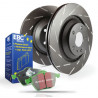 Zadní sada EBC PD06KR258 - Brzdové kotúče Ultimax Grooved + brzdové dosky Greenstuff