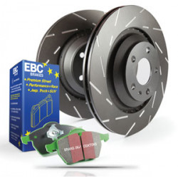 Zadní sada EBC PD06KR360 - Brzdové kotúče Ultimax Grooved + brzdové dosky Greenstuff