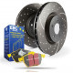 Brzdy EBC Zadní sada EBC PD13KR400 - Brzdové kotúče Turbo Grooved + brzdové dosky Yellowstuff | race-shop.cz