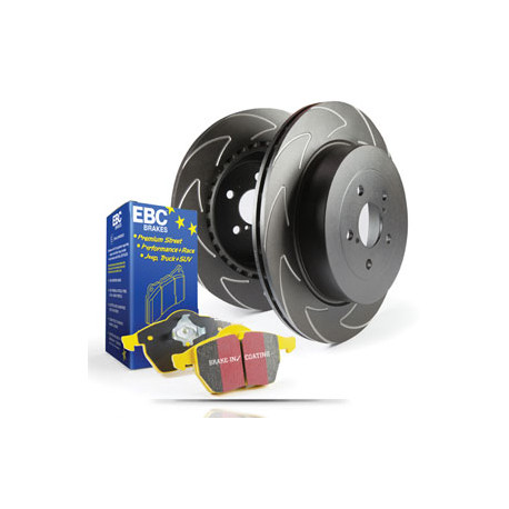 Brzdy EBC Zadní sada EBC PD18KR030 - Brzdové kotúče BSD Grooved + brzdové dosky Yellowstuff | race-shop.cz