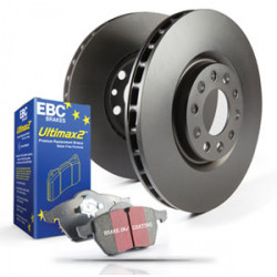 Přední + Zadní sada EBC PD40K352 - Brzdové kotúče Premium OE + brzdové dosky Ultimax OE