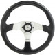 Volanty 3 ramenný sportovní volant Luisi Evolution, 360mm, ekokůže, bez odsazení, černá/stříbrná/karbon | race-shop.cz