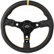 Volanty 3 ramenný sportovní volant Luisi Racing Corsa, 350mm, semiš, 38mm odsazení, černá/žlutá | race-shop.cz