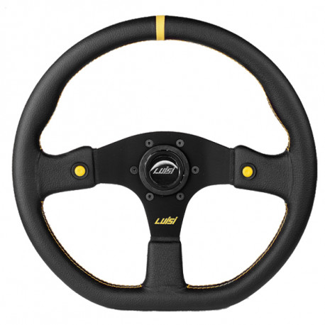 Volanty Sportovní volant Luisi Stealth Corsa HP, 355mm, kůže, 42mm odsazení | race-shop.cz