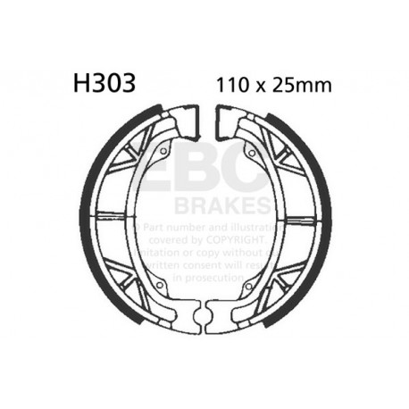 Brzdy EBC Moto EBC Brzdové čelisti Plain H303 | race-shop.cz