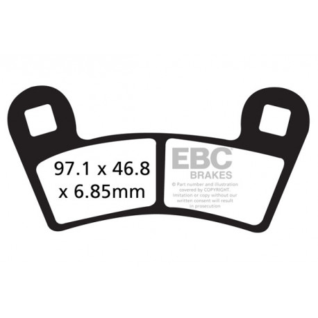 Brzdy EBC Moto EBC Brzdové obložení Organic FA456TT | race-shop.cz