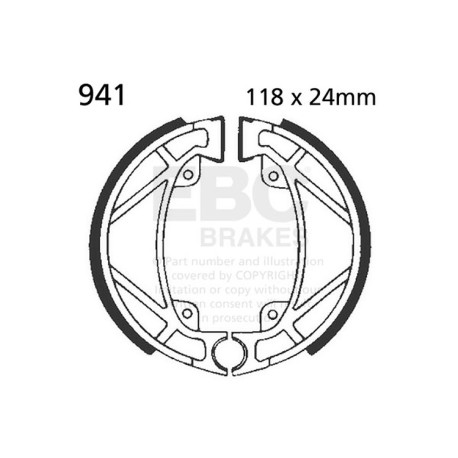Brzdy EBC Moto EBC Přední brzdové čelisti Plain 941 | race-shop.cz