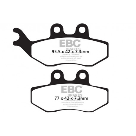 Brzdy EBC Moto EBC Brzdové obložení Organic SFA194 | race-shop.cz