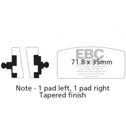 EBC Brzdové obložení Organic FA022