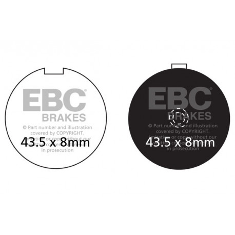 Brzdy EBC Moto EBC Brzdové obložení Organic FA056 | race-shop.cz