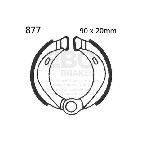 Brzdy EBC Moto EBC Přední brzdové čelisti Plain 877 | race-shop.cz