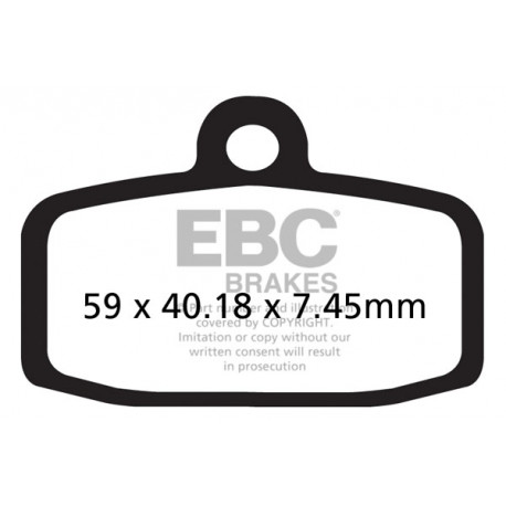 Brzdy EBC Moto EBC Brzdové obložení Organic FA612TT | race-shop.cz