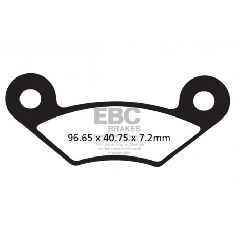 Brzdy EBC Moto EBC Brzdové obložení Organic FA483TT | race-shop.cz