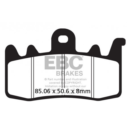 Brzdy EBC Moto EBC Brzdové obložení Organic FA630 | race-shop.cz