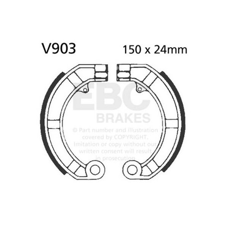 Brzdy EBC Moto EBC Brzdové čelisti Plain V903 | race-shop.cz