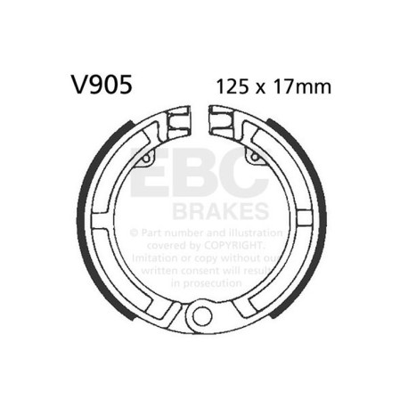 Brzdy EBC Moto EBC Brzdové čelisti Plain V905 | race-shop.cz