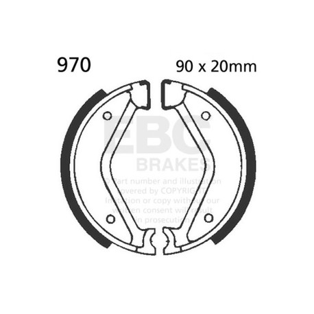 Brzdy EBC Moto EBC Přední brzdové čelisti Plain 970 | race-shop.cz