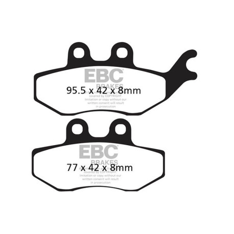 Brzdy EBC Moto EBC Brzdové obložení Organic FA FA374 | race-shop.cz