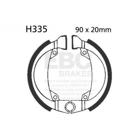 Brzdy EBC Moto EBC Brzdové čelisti Organic H335 | race-shop.cz