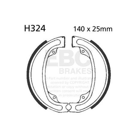 Brzdy EBC Moto EBC Brzdové čelisti Plain H324 | race-shop.cz