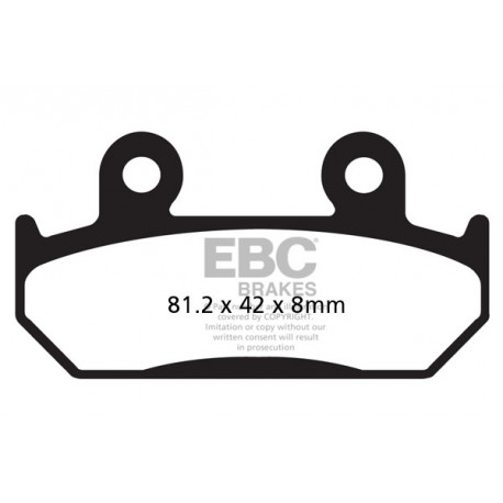 Brzdy EBC Moto EBC Brzdové obložení Organic FA FA121 | race-shop.cz
