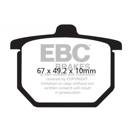 Brzdy EBC Moto EBC Brzdové obložení Organic FA FA030 | race-shop.cz