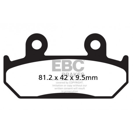 Brzdy EBC Moto EBC Brzdové obložení Organic FA FA203 | race-shop.cz