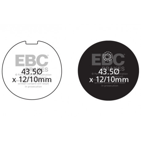 Brzdy EBC Moto EBC Brzdové obložení Organic FA039 | race-shop.cz