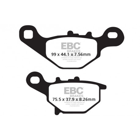 Brzdy EBC Moto EBC Brzdové obložení Organic FA230TT | race-shop.cz