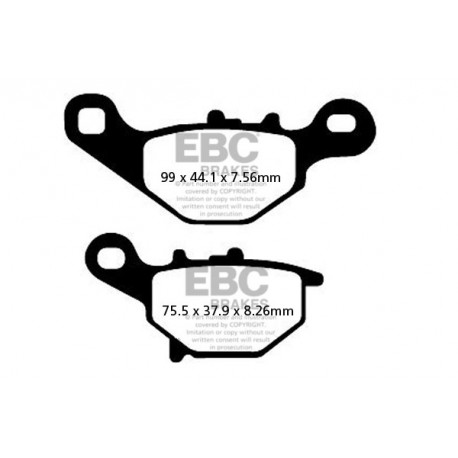 Brzdy EBC Moto EBC Brzdové obložení Organic SFA396 | race-shop.cz