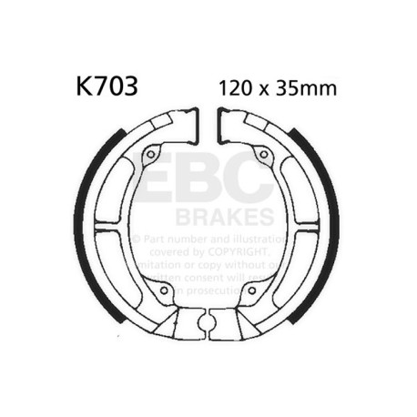 Brzdy EBC Moto EBC Brzdové čelisti Plain K703 | race-shop.cz