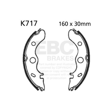 Brzdy EBC Moto EBC Brzdové čelisti Plain K717 | race-shop.cz
