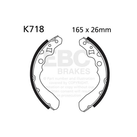 Brzdy EBC Moto EBC Brzdové čelisti Plain K718 | race-shop.cz