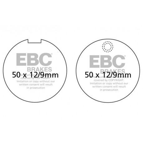 Brzdy EBC Moto EBC Brzdové obložení Organic FA055 | race-shop.cz