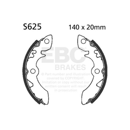 Brzdy EBC Moto EBC Brzdové čelisti Plain S625 | race-shop.cz