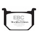 Brzdy EBC Moto EBC Brzdové obložení Organic FA FA051 | race-shop.cz