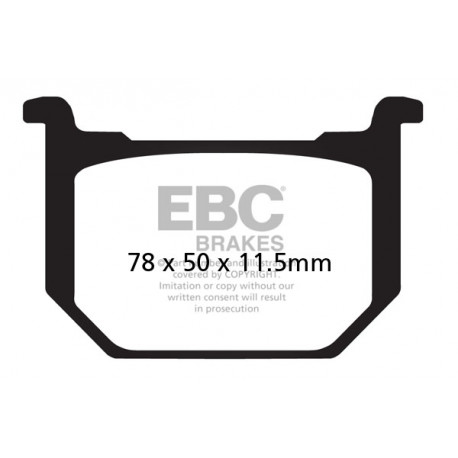 Brzdy EBC Moto EBC Brzdové obložení Organic FA FA051 | race-shop.cz