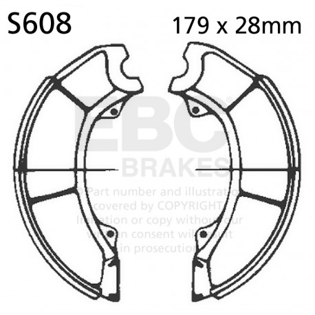 Brzdy EBC Moto EBC Brzdové čelisti Organic S608 | race-shop.cz