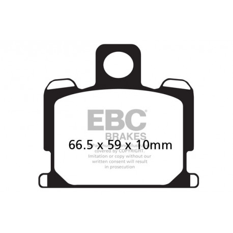 Brzdy EBC Moto EBC Brzdové obložení Organic FA070 | race-shop.cz