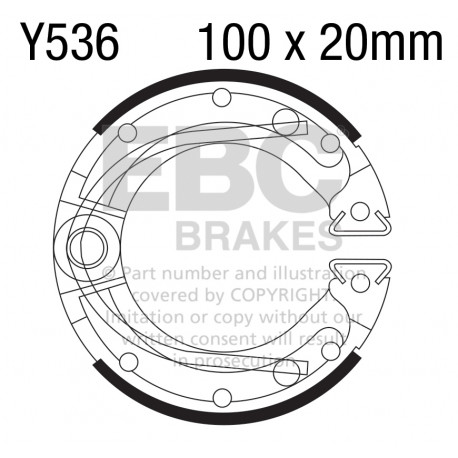 Brzdy EBC Moto EBC Brzdové čelisti Plain Y536 | race-shop.cz