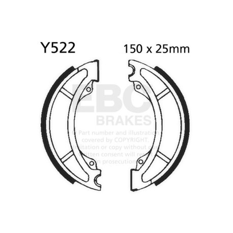 Brzdy EBC Moto EBC Brzdové čelisti Plain Y522 | race-shop.cz